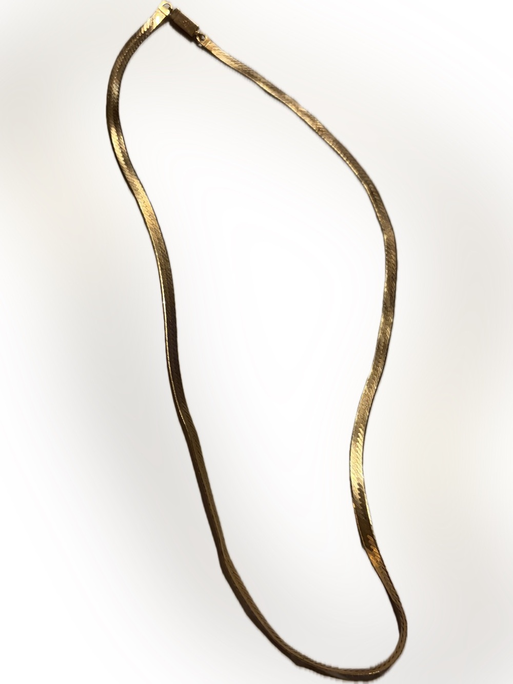 14 K Solid Gold Italian Herringbone Necklace - Women Jewelry